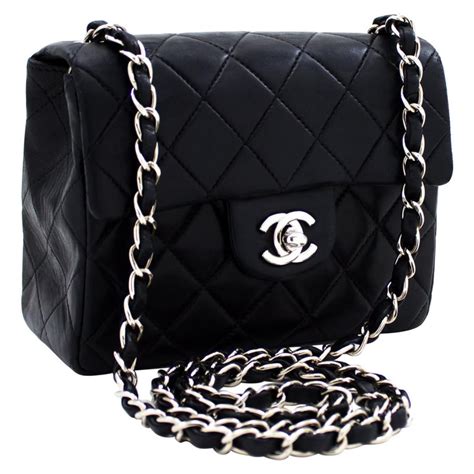 chanel silver hardware bag|chanel silver chain bag.